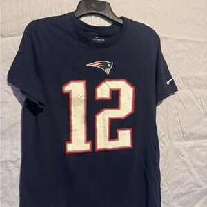 Nike Navy New England Patriots #12 Short Sleeve Tee